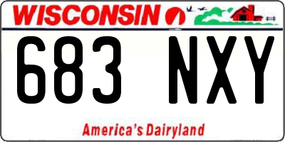 WI license plate 683NXY