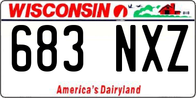 WI license plate 683NXZ