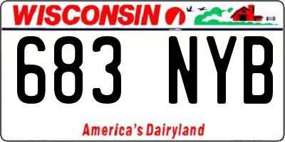 WI license plate 683NYB