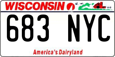 WI license plate 683NYC