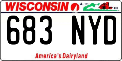 WI license plate 683NYD