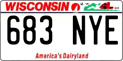 WI license plate 683NYE