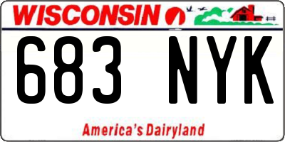 WI license plate 683NYK