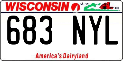 WI license plate 683NYL