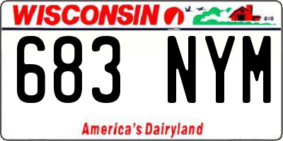 WI license plate 683NYM