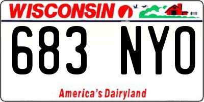 WI license plate 683NYO