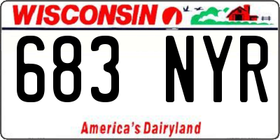 WI license plate 683NYR