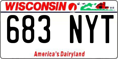 WI license plate 683NYT