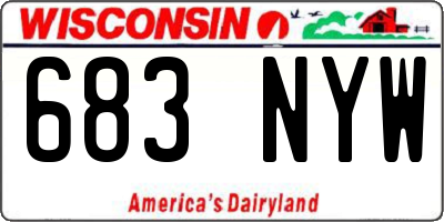 WI license plate 683NYW