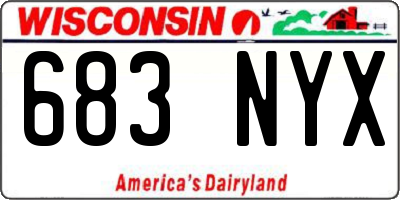 WI license plate 683NYX