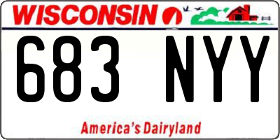 WI license plate 683NYY
