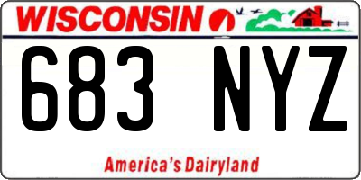 WI license plate 683NYZ