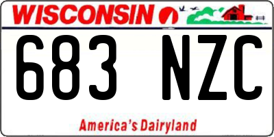WI license plate 683NZC