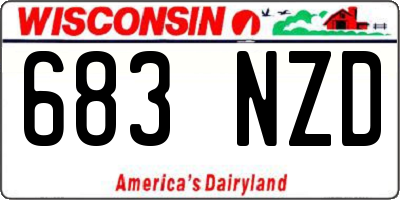 WI license plate 683NZD