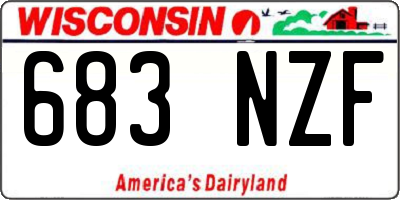 WI license plate 683NZF