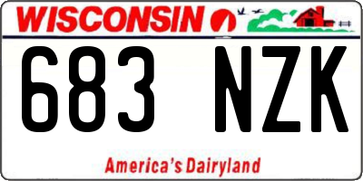 WI license plate 683NZK