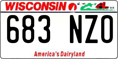 WI license plate 683NZO