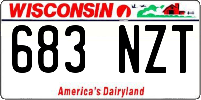 WI license plate 683NZT