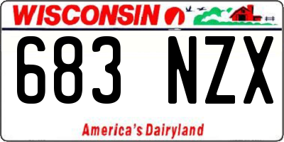WI license plate 683NZX