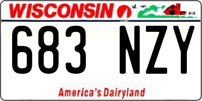 WI license plate 683NZY