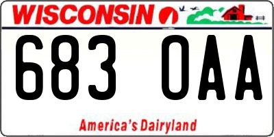WI license plate 683OAA