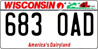 WI license plate 683OAD