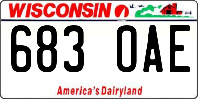 WI license plate 683OAE