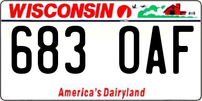 WI license plate 683OAF