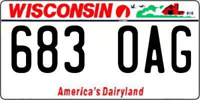 WI license plate 683OAG