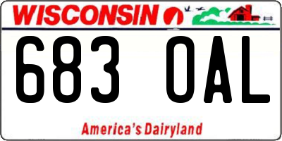WI license plate 683OAL