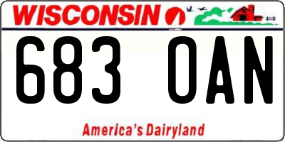 WI license plate 683OAN