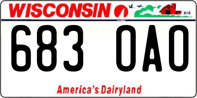 WI license plate 683OAO