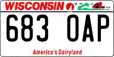 WI license plate 683OAP