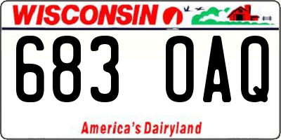WI license plate 683OAQ