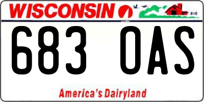 WI license plate 683OAS