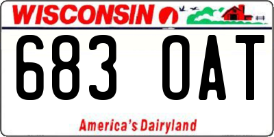 WI license plate 683OAT