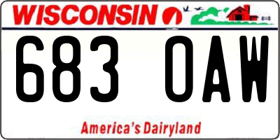 WI license plate 683OAW