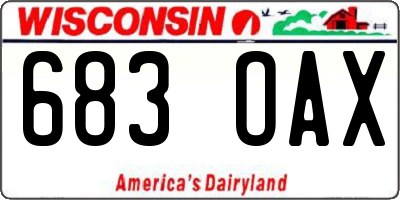WI license plate 683OAX