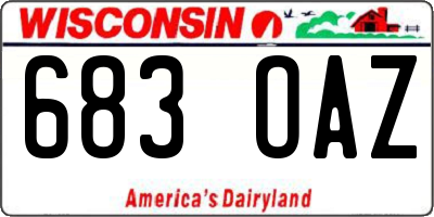 WI license plate 683OAZ