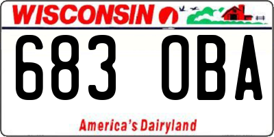 WI license plate 683OBA
