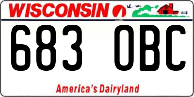 WI license plate 683OBC