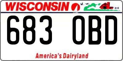 WI license plate 683OBD