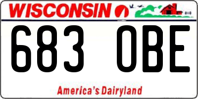 WI license plate 683OBE