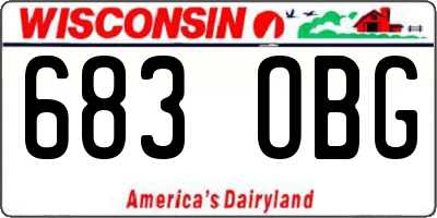 WI license plate 683OBG