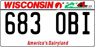 WI license plate 683OBI