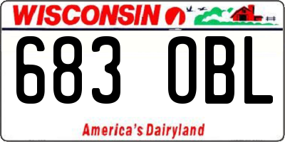WI license plate 683OBL