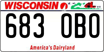 WI license plate 683OBO