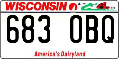 WI license plate 683OBQ