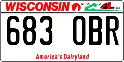 WI license plate 683OBR