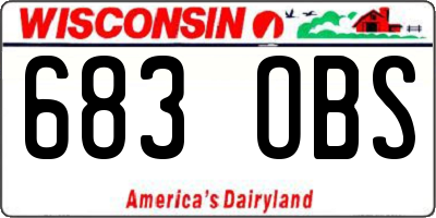 WI license plate 683OBS